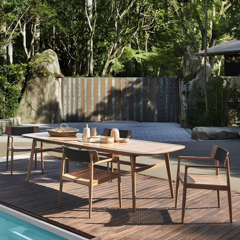 "Brown Patio Table Solid Wood Contemporary Style in Rectangular/Square Shape - Table Only 35.4"L x 35.4"W x 29.5"H"