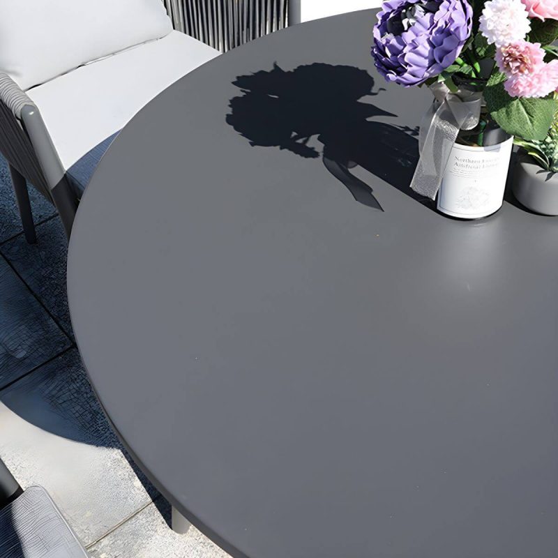 "Contemporary Aluminum Frame Patio Table Water and UV Resistant Patio Table - 63"L x 35.5"W x 29.1"H Rectangular Table Only"