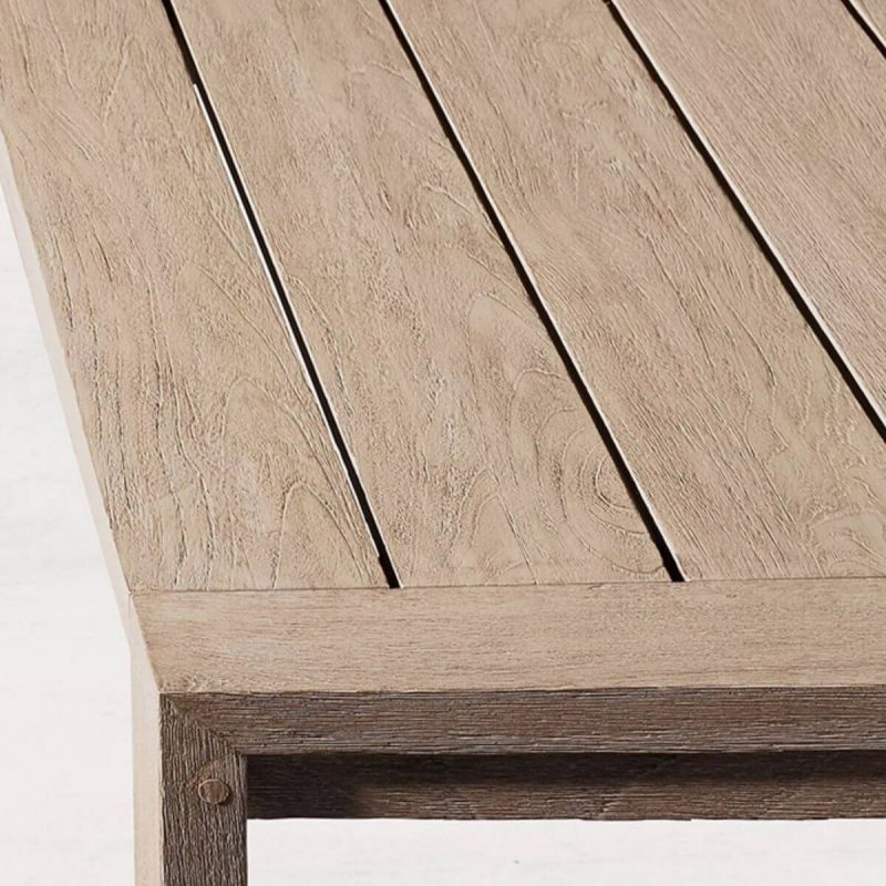 "Water Resistant Patio Table Contemporary Style Outdoor Dining Table - Brown 71"L x 71"W x 30"H Table Only"