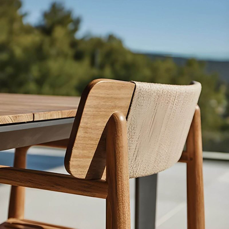 "Brown Patio Table Solid Wood Contemporary Style in Rectangular/Square Shape - Table Only 27.6"L x 27.6"W x 29.5"H"