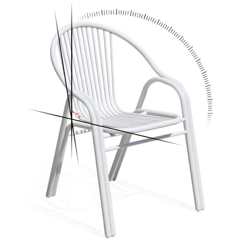 "Stylish Weatherproof Patio Dining Set with Stackable Metal Chairs - 27.6"L x 27.6"W x 28.3"H Table & Chair(s) 4"