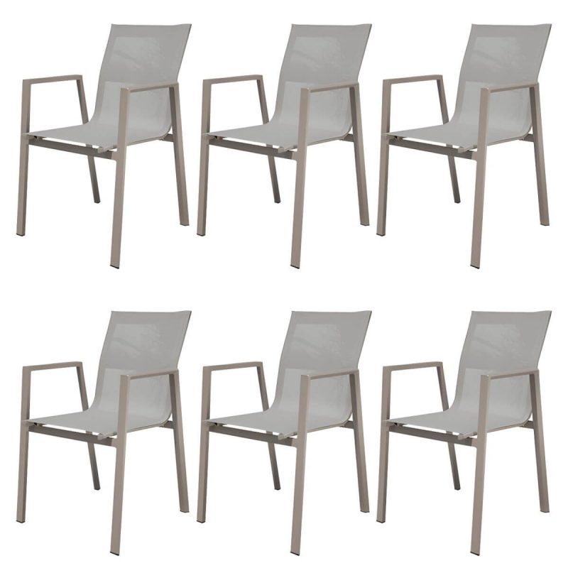 "Modern Dining Armchair Set of 2/4/6/8 Metal Patio Dining Chair - 6 Piece Set"