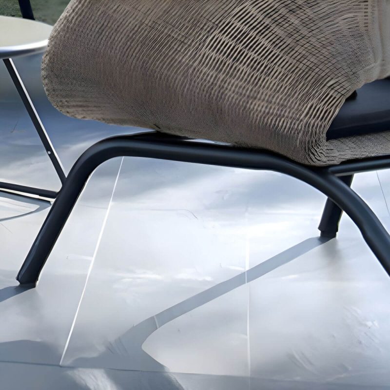 "Tropical Rattan and Metal Frame Outdoor Sofa Water Resistant Patio Sofa - 1-Seater Sofa"