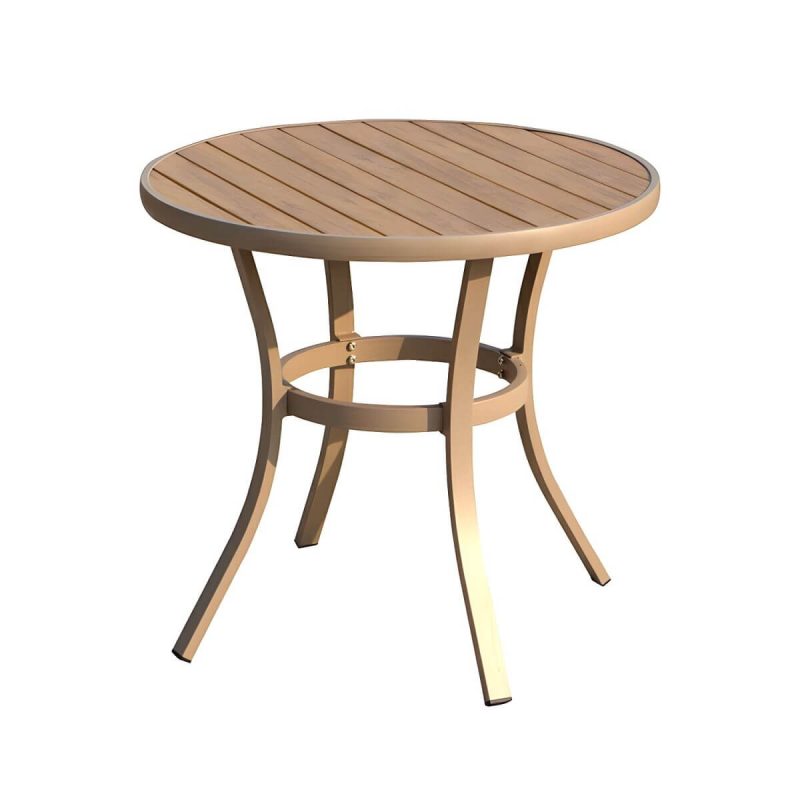 "Contemporary Style Wood Natural Patio Table Rectangle Shape for Outdoor - Table Only 31.5"L x 31.5"W x 29.1"H Natural Finish"