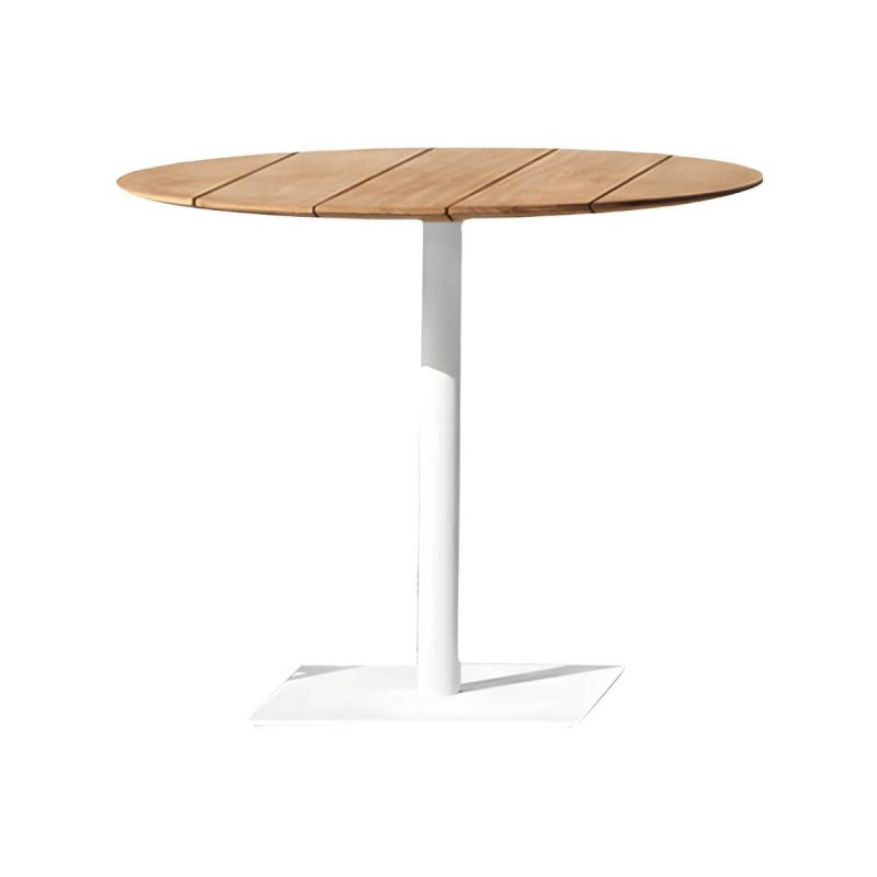 "Stone/Wood Dining Table Farmhouse Table with Metal Frame for Living Room - 27.6"L x 27.6"W x 29.1"H Table Only"