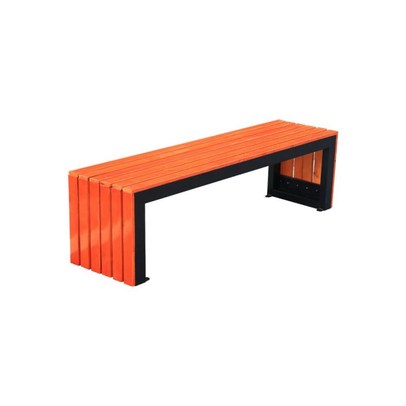 "Modern Picnic Bench in Cocoa, Natural Wood with Hydro Resistance, Brown, 59"L x 15"W x 17"H"