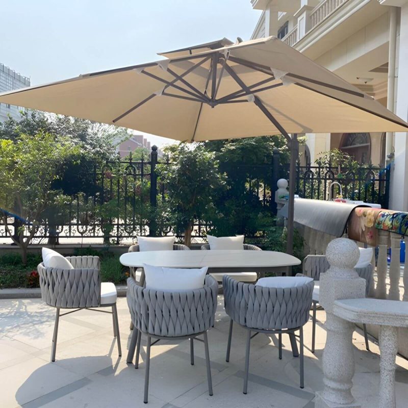 "Industrial Oval Stone Dining Table Metal Legs Dining Table for Outdoor - 47.2"L x 35.4"W x 29.5"H Table Only"