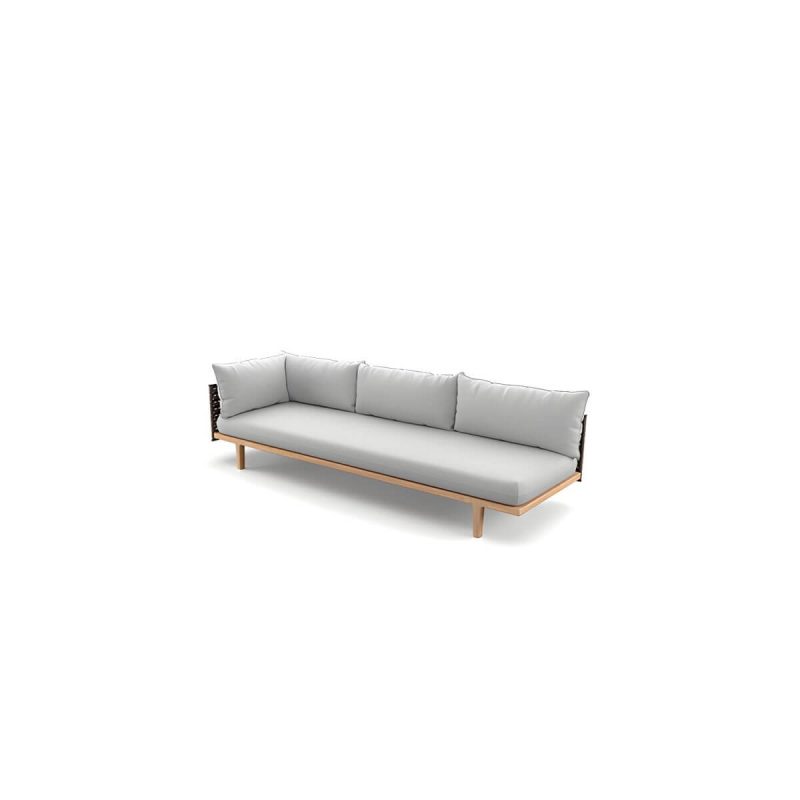"Solid Wood Outdoor Loveseat Water Resistant Outdoor Patio Sofa with Cushions - 3-Seater Sofa 77"L x 30"W x 28"H"