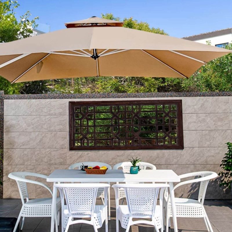 "Modern Plastic Chalk Patio Dining Set, Rust Resistant, 7-piece, Table & Chair, 63"L x 35.5"W x 28.3"H, Table & 6 Chairs"