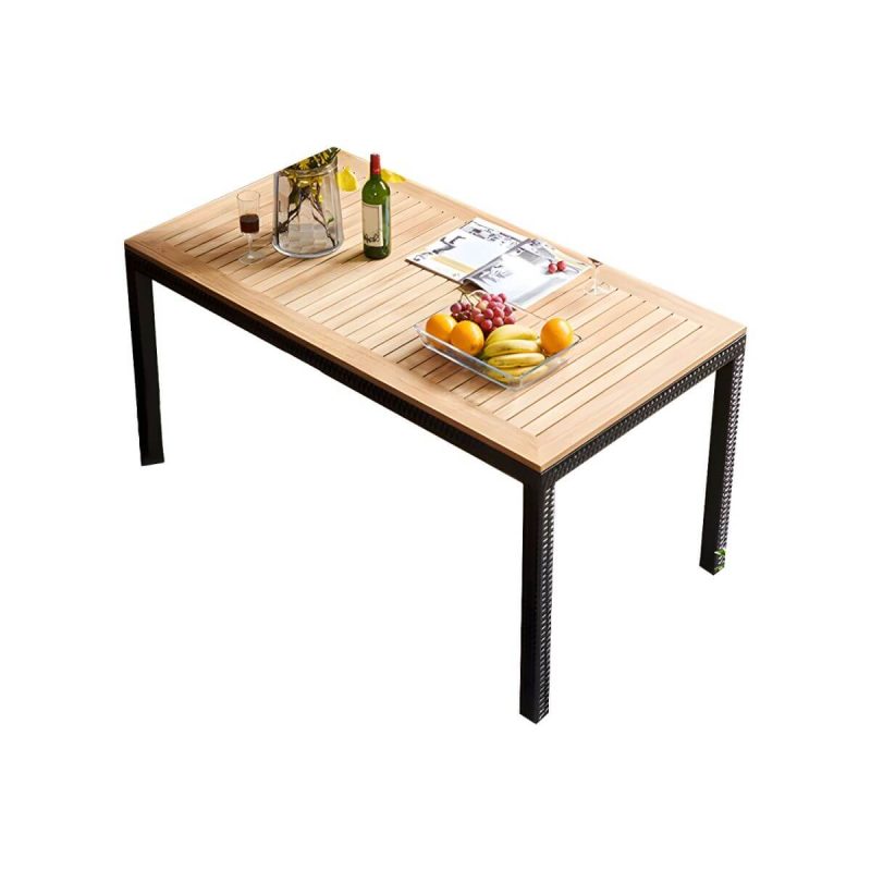 "Boho 1/5/7/9 Pcs Patio Dining Table Set Wood Dining Table Set - Table & Chair(s) 55.1"L x 31.5"W x 29.5"H 4"