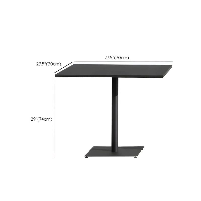 "Dimension of Modern Style Waterproof Courtyard Table Aluminium Outdoor Table - Table Only 27.6"L x 27.6"W x 29.1"H Black Square"