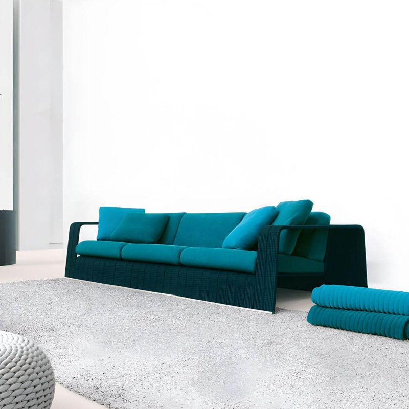 "Modern & Contemporary Outdoor Patio Sofa UV Resistant Fade Resistant Patio Sofa - 59"L x 33"W x 28"H"