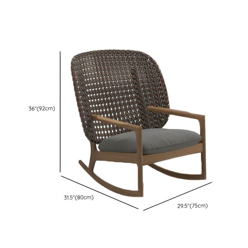 "Dimension of Brown Modern Solid Wood Sofa with Cushions Water Resistant for Outdoor - 30"L x 31"W x 36"H"