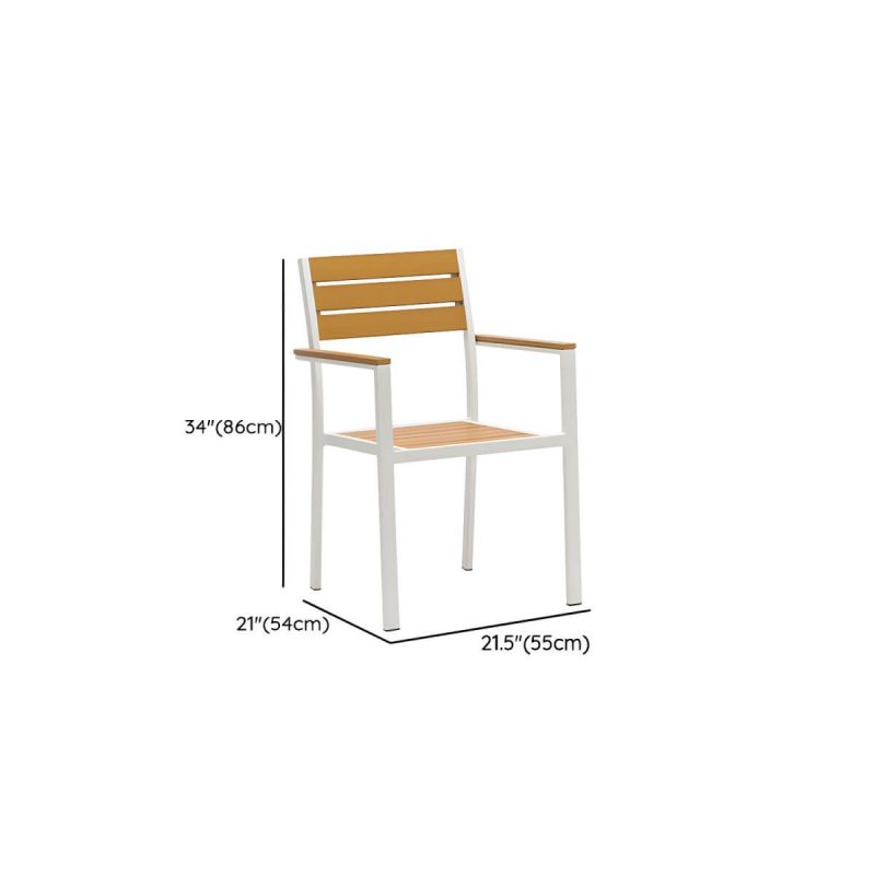 "Dimension of Contemporary White Dining Table Set with Chairs for Courtyard - Table & Chair(s) 32"L x 32"W x 30"H 4"