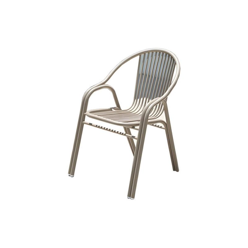 "Stylish Weatherproof Patio Dining Set with Stackable Metal Chairs - 47"L x 28"W x 28"H Table & Chair(s) 4"