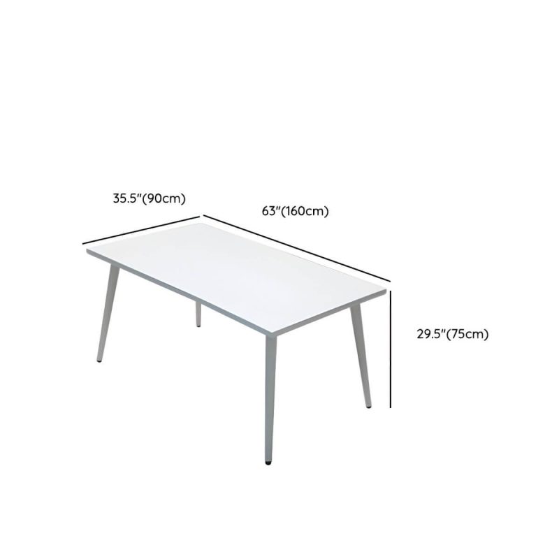 "Dimension of Contemporary Style Metal Patio Table Water Resistant in Rectangular/Square Shape - 63"L x 35.4"W x 29.5"H Table Only"