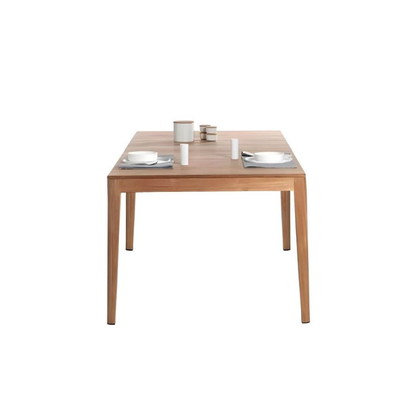 "Modern Brown Patio Dining Table without Umbrella Hole and Non-Foldable Design - Table Only 31.5"L x 31.5"W x 28.3"H Square"