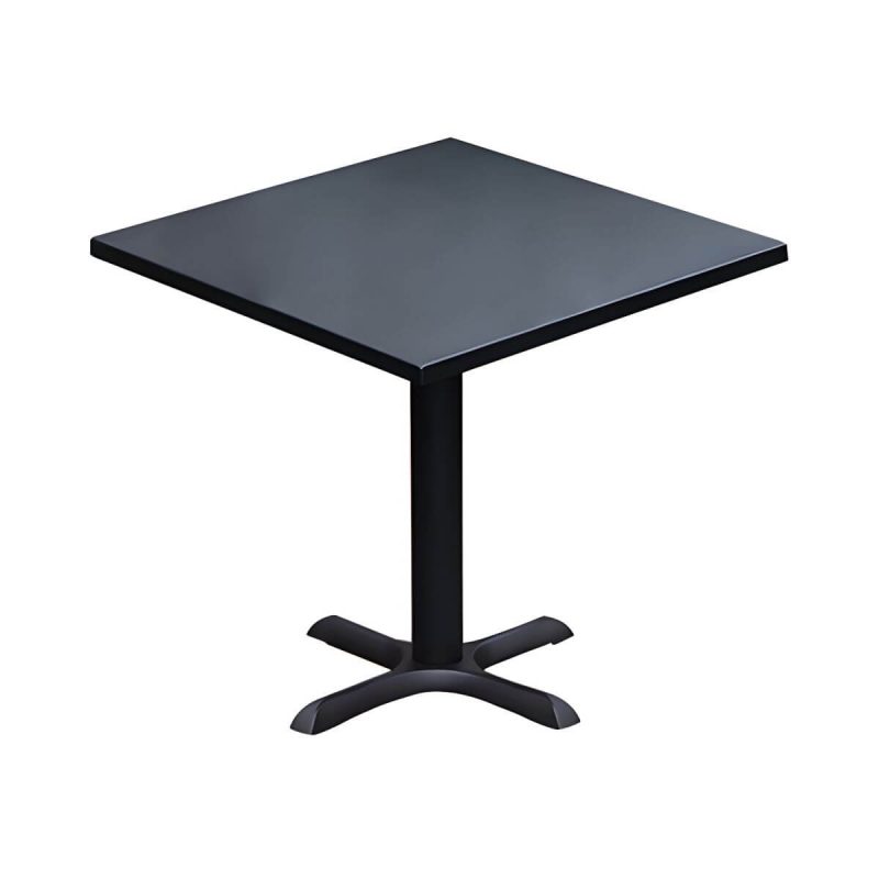 "Modern Brown Glass Top Patio Table Set Metal 4 Legs for Outdoor - Table & Chair(s) 27.6"L x 27.6"W x 29.5"H 4"