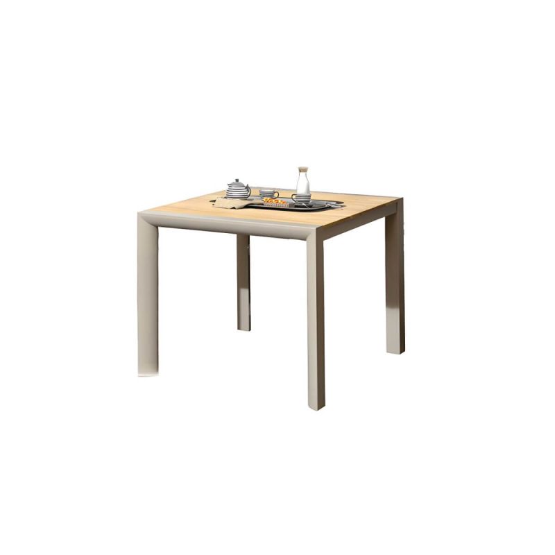 "Contemporary Brown Dining Room Set with Rectangular Table and Chairs Dining Set - 27.6"L x 27.6"W x 29.5"H Table Zero"