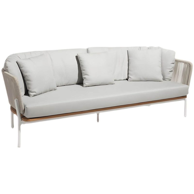 "Contemporary Tropical with Cushions Patio Sofa Water Resistant Outdoor Patio Sofa - Black 55.1"L x 29.5"W x 25.6"H"