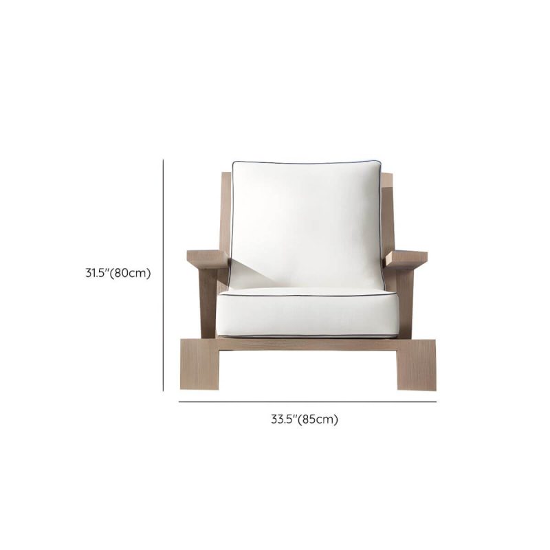 "Dimension of Modern Water Resistant Natural Wicker Patio Sofa with Cushions and Pillows - 1-Seater Sofa"
