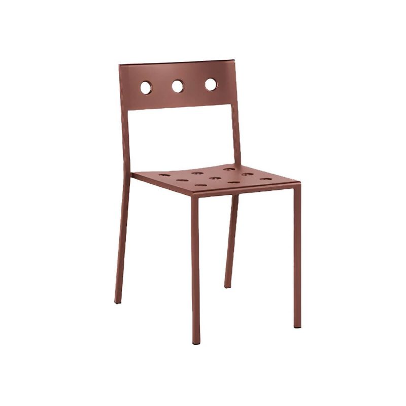 "Industrial Metal Dining Side Chair Open Back Stacking Outdoor Chair - 1 Piece Armless"