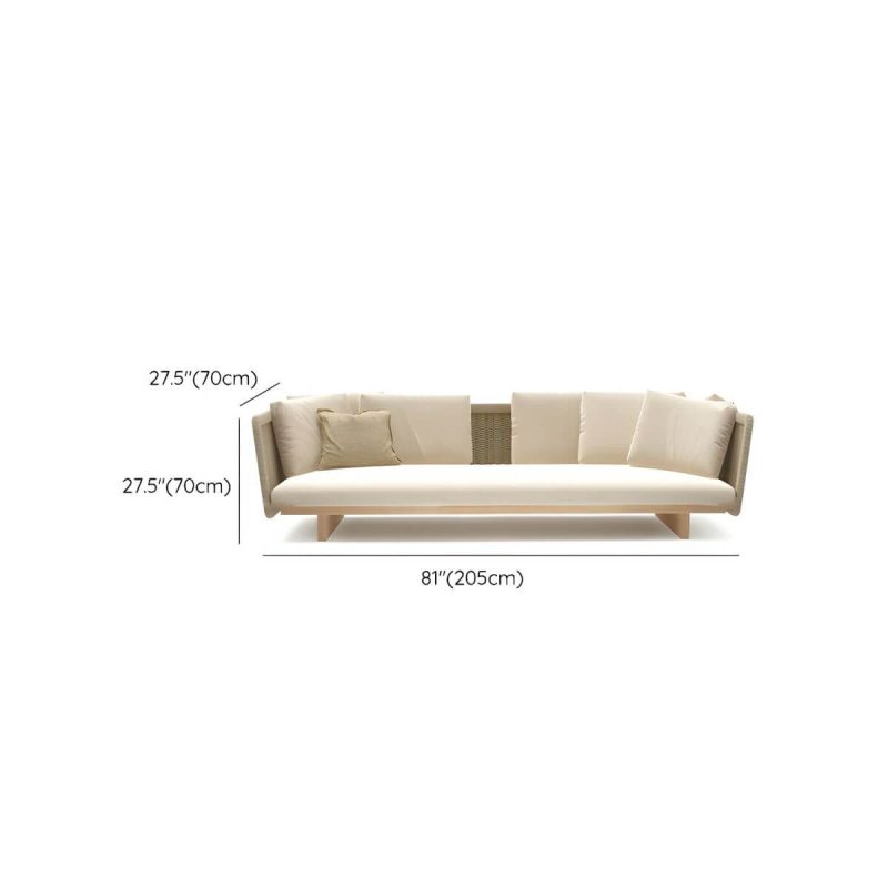 "Dimension of Waterproof and Durable Upholstered Modern Sofa with Cushions - 3-Seater Sofa"