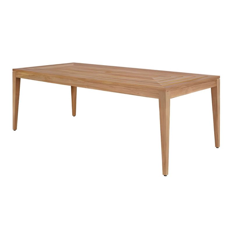 "Modern Patio Dining Table Set 1/5/7 Pcs Wood Frame Patio Dining Table and Chairs - Table 94.5"L x 35.4"W x 29.5"H Zero Brown"