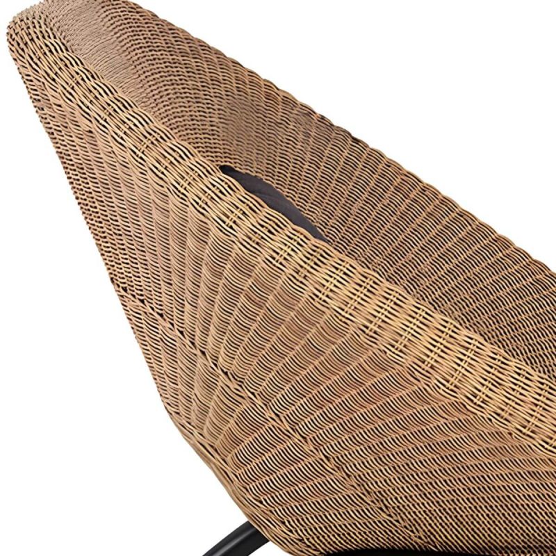 "Metal Outdoor Patio Sofa Water Resistant and UV Resistant 1-Piece Patio Sofa - 2-Seater Sofa"