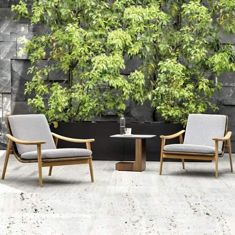 "Wood Frame Outdoor Patio Sofa Water Resistant Patio Sofa with Cushion - Black"
