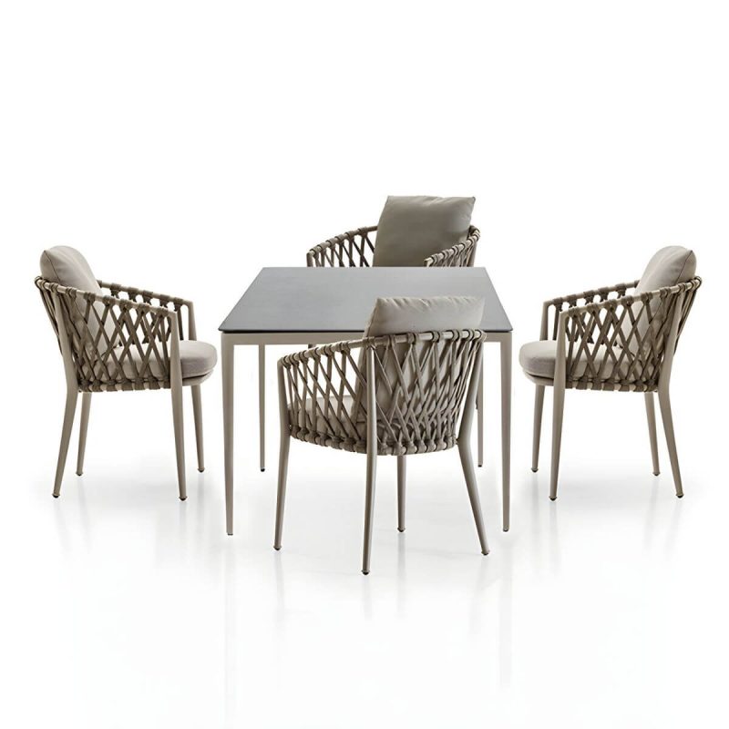 "Stone/Wood Dining Table Farmhouse Table with Metal Frame for Living Room - 63"L x 31.5"W x 28.7"H Table Only"