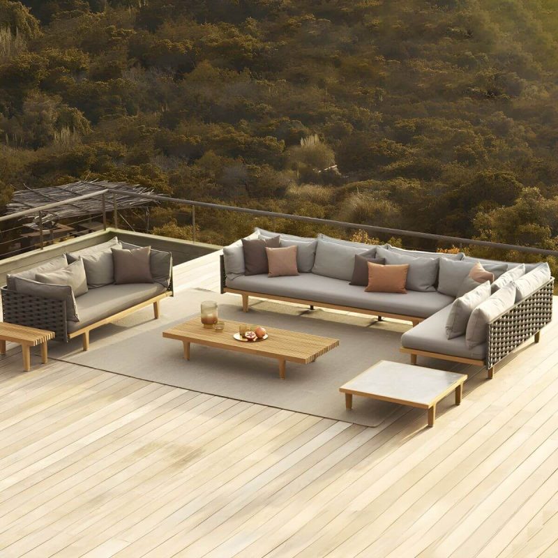 "Solid Wood Outdoor Loveseat Water Resistant Outdoor Patio Sofa with Cushions - 2-Seater Sofa 57"L x 30"W x 28"H"