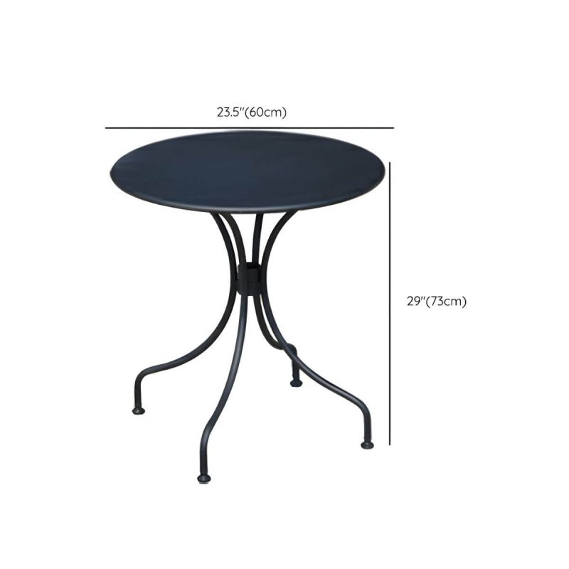 "Dimension of Modern Brown Wicker/Rattan Patio Dining Set with Stackable Chairs, Metal Table Base - Table & Chair(s) 23.6"L x 23.6"W x 28.7"H 2"