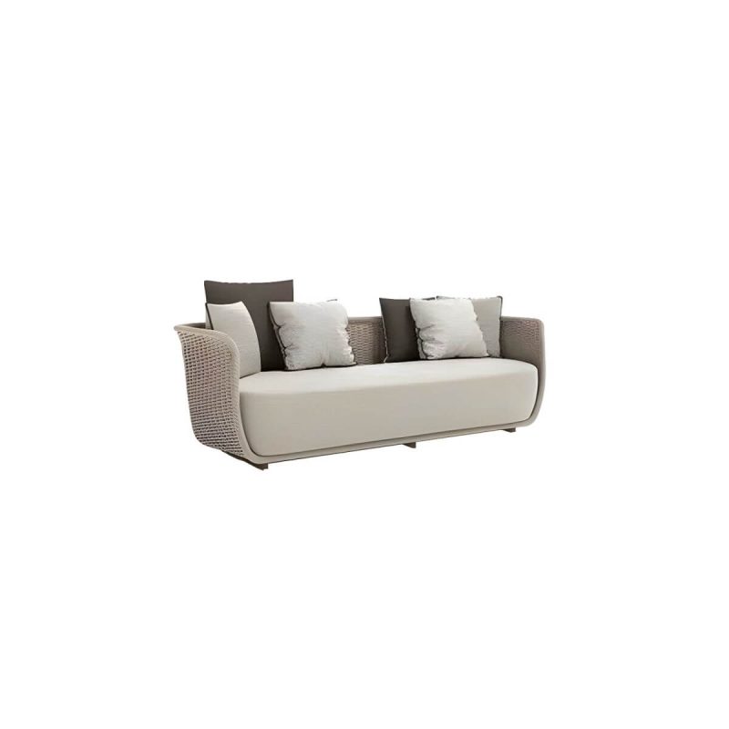 "Modern 31.5 Inch Cord Sofa Pillow Included Outdoor Patio Furniture - 3-Seater Sofa"