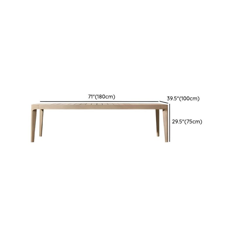 "Dimension of Rectangle Patio Dining Sets 1/2/5/7 Pieces Solid Wood Dining Table Set - Brown 70.9"L x 39.4"W x 29.5"H Table Zero"