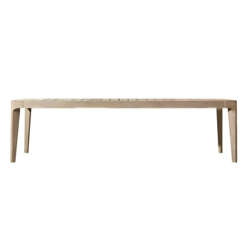 "Elegant Teak Wood Patio Dining Set with More Time Spent with Nature - Table 70.9"L x 35.4"W x 29.5"H"