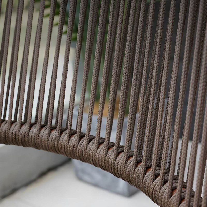 "Contemporary Table Furniture Set with 2 Woven Chair for Courtyard - Table & Chair(s) 2 Glass"