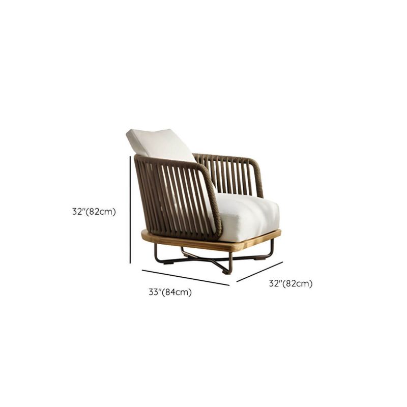 "Dimension of Scandinavian Patio Sofa Wood Fade Resistant Outdoor Patio Sofa - Sofa Ash 32"L x 33"W x 32"H"