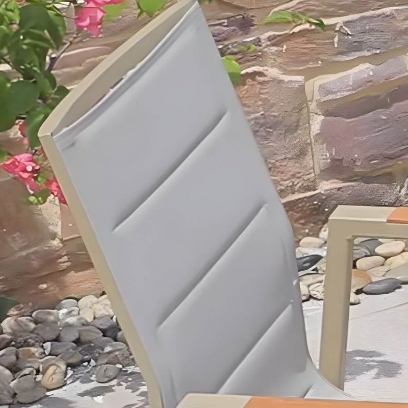 "Sleek Modern Gray Metal Arm Chair for Rust-Resistant Outdoor Patio Dining - 1 Piece"