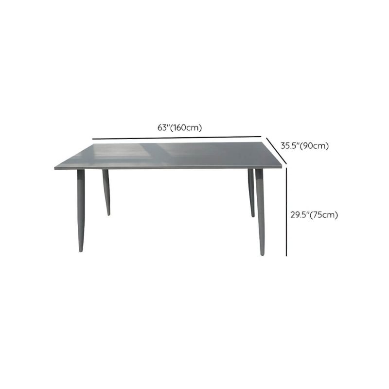 "Dimension of Modern Wood Patio Dining Table 3/5/7/9 Pcs Black Dining Set for Courtyard - Table & Chair(s) 63"L x 35.4"W x 29.5"H 4 Rectangular"