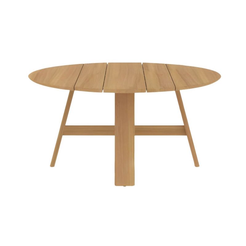 "Solid Wood Top Patio Table Contemporary Style Water Resistant Dining Table - 59.1"L x 59.1"W x 29.5"H Table Only"