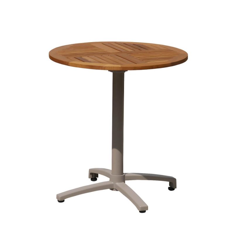 "2-Seater Patio Table with UV Resistant Contemporary Bistro Table - Table Only Brown 27.6"L x 27.6"W x 29.5"H Round"