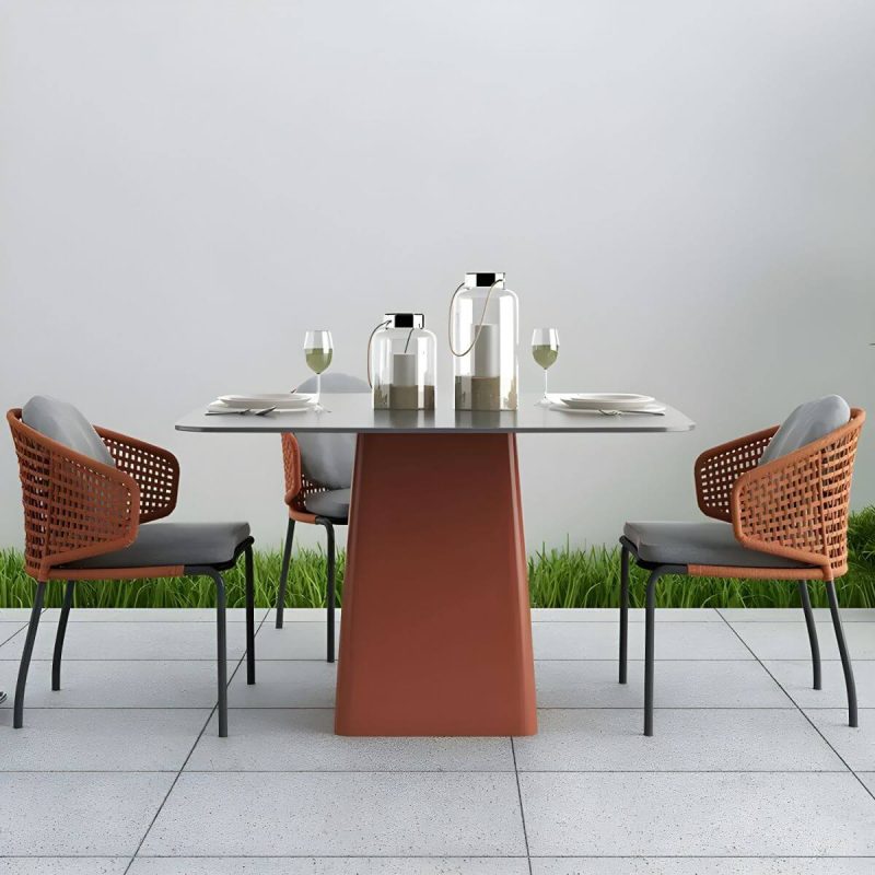 "Contemporary Style 1/4 Pcs Dining Set Stoner Dining Table Set - Grey 47.2"L x 47.2"W x 29.5"H Table & Chair(s) 3"