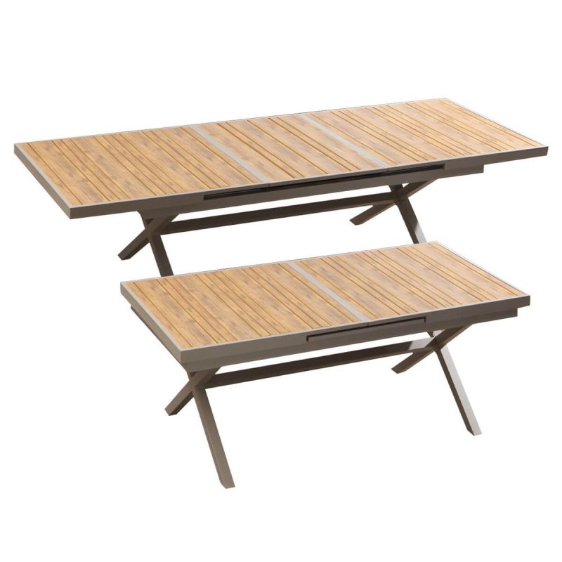 "Contemporary Aluminum Frame Patio Table Water and UV Resistant Patio Table - 31.5"L x 31.5"W x 28.7"H Square Table Only"