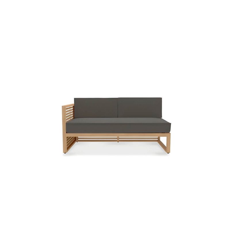 "Contemporary Water Resistant Patio Sofa Solid Wood Outdoor Patio Sofa - Gray 63"L x 33"W x 26"H"