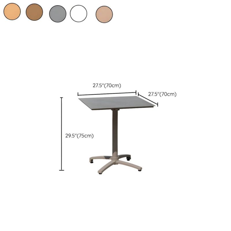 "Dimension of 2-Seater Patio Table with UV Resistant Contemporary Bistro Table - Table Only Wood-Light Grey 27.6"L x 27.6"W x 29.5"H Square"