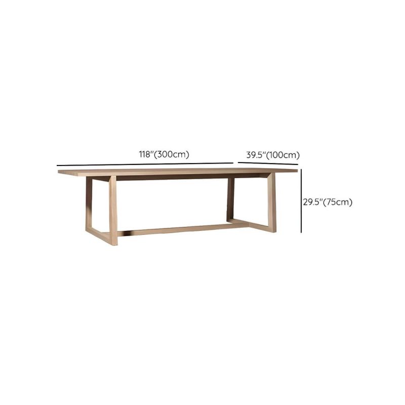 "Dimension of Brown Patio Dining Table Set 1/5/7 Pcs Wood Patio Dining Table and Chairs - Table 118.1"L x 39.4"W x 29.5"H Zero Brown"