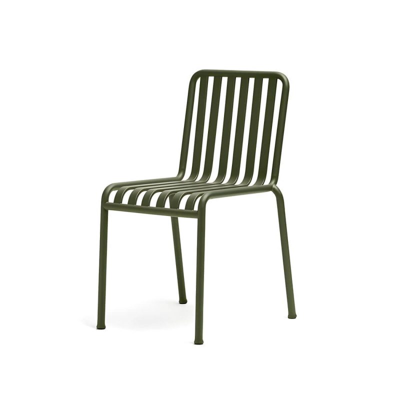"Modern Metal Outdoor Bistro Chairs Open Back Dining Chairs in Green - 22"L x 19"W x 31"H 2 Piece Set"