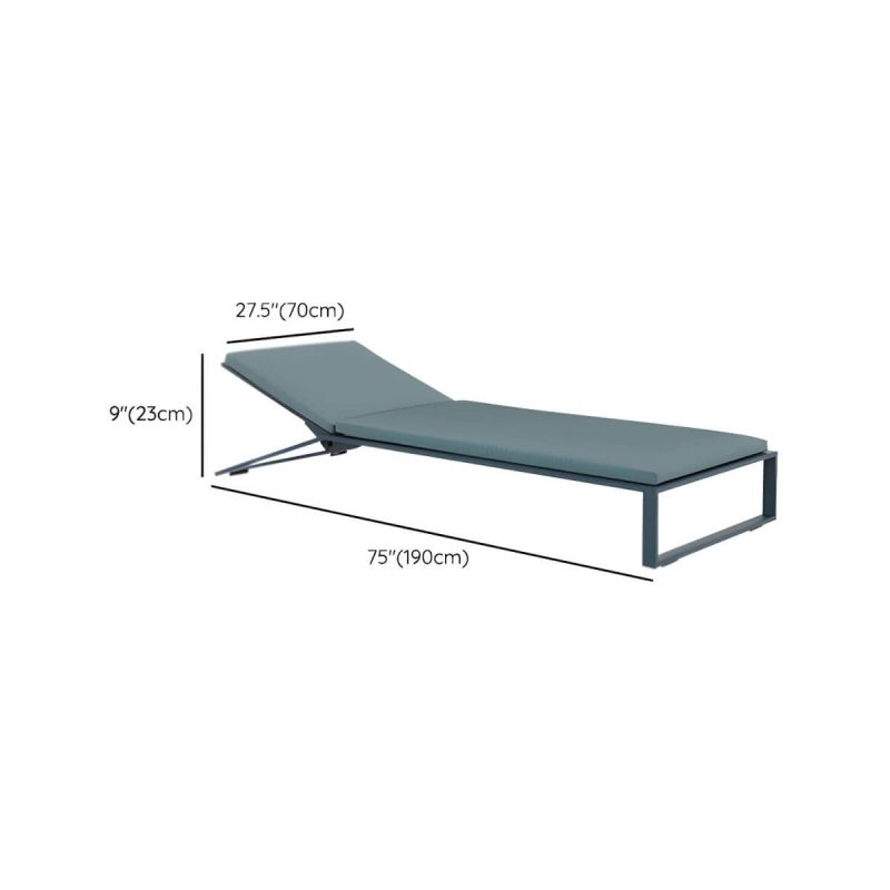 "Dimension of Modern Metal Frame Upholstered Outdoor Sofa Water and UV Resistant - 75"L x 28"W x 9"H"