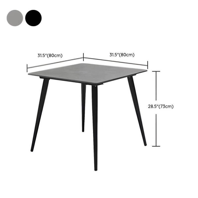 "Dimension of Contemporary Style 1/5/7 Pcs Dining Set Stoner Dining Table Set - Table & Chair(s) 4 Square Grey"